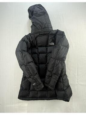 The North Face Womens Large Black 600 Fill Down Hooded Long Puffer Jacket
